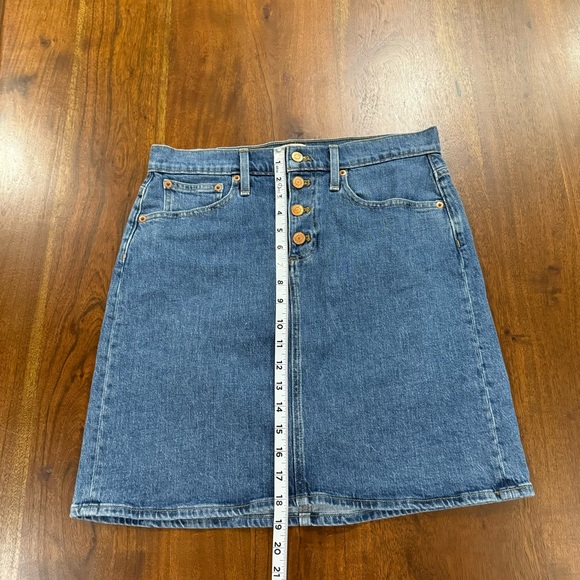 J. Crew Button Front Denim Jean Mini Skirt Size 28 - Picture 10 of 10